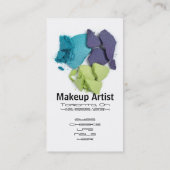 Halbes Gesicht des Make-upkosmetikkünstlers Visitenkarte (Rückseite)