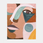 Halbes Gesicht Geos Fleecedecke (Vorderseite)