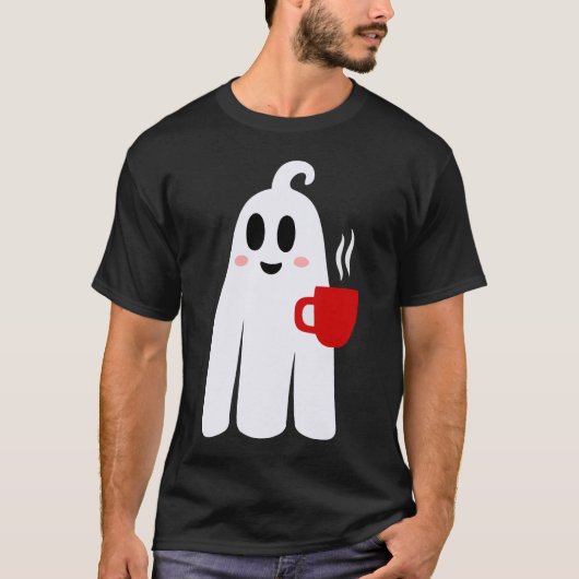 halbes Kaffeetrinken witzig T-Shirt (Vorderseite)