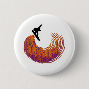 halbes Rohr des Snowboard Button
