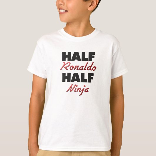Halbes Ronaldo halbes Ninja T-Shirt (Vorderseite)