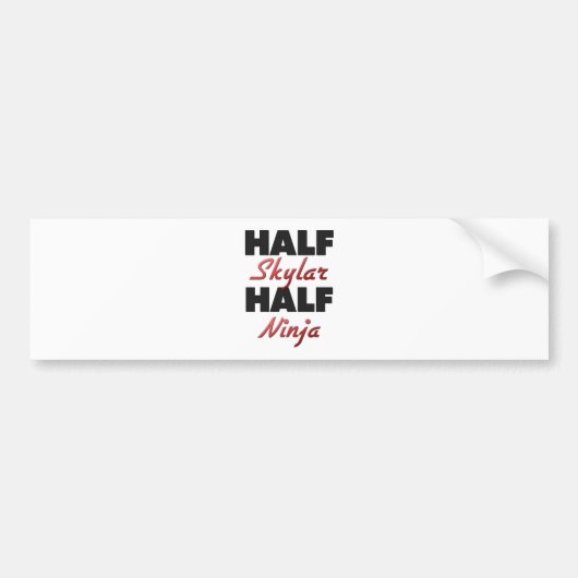 Halbes Skylar halbes Ninja Autoaufkleber (Vorne)