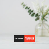 Halbes Spalteschwarzrot Mini Visitenkarte (Stehend Vorderseite)