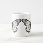 Halbfarbige Monarchschmetterlingskunst Kaffeetasse (Mittel)