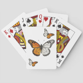 Halbfarbige Monarchschmetterlingskunst Spielkarten