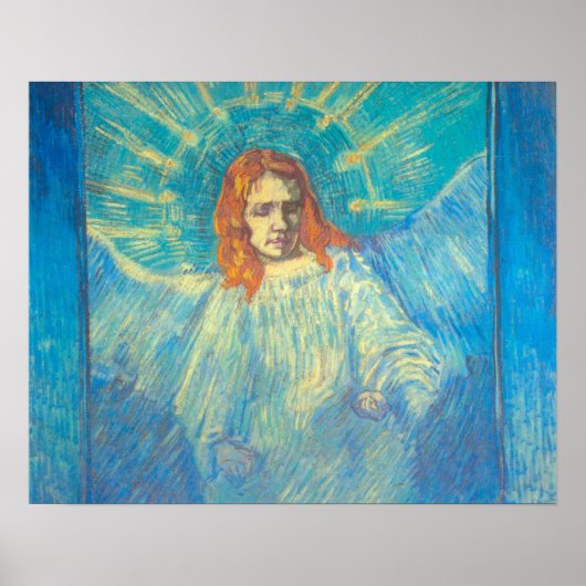 Halbfigur eines Engels von Vincent van Gogh Poster (Vorne)