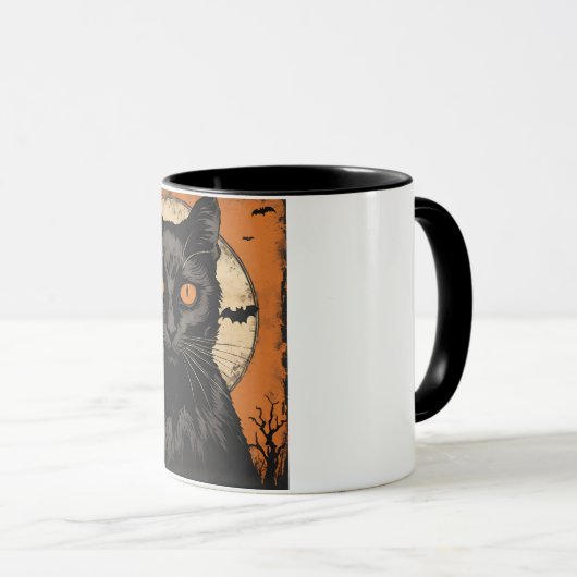 Halbfinale Schwarze Katze 2024 Tasse (VorderseiteRechts)