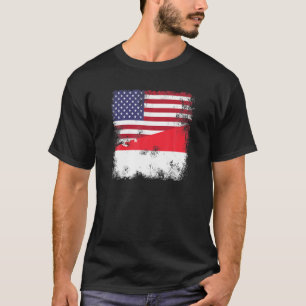 Halbfinale singapurische Flagge   Vintages Geschen T-Shirt