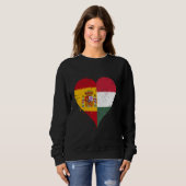 Halbfinale Ungarische Halbe Spanisch A Ungarn Span Sweatshirt (Vorne ganz)