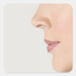 Halbfläche Quadratischer Aufkleber