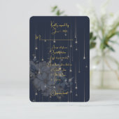 Halbformale Hochzeitsaktionskarte für die Marine u RSVP Karte (Stehend Vorderseite)