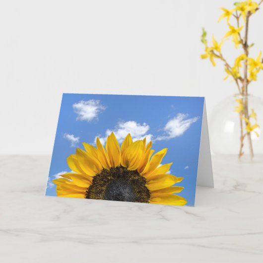 HalbgeburtsSonnenblume Karte (Gelbe Blume)