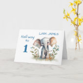 Halbgeburtszeit für Junge Niedliche Wasserfarbenle Karte (Gelbe Blume)