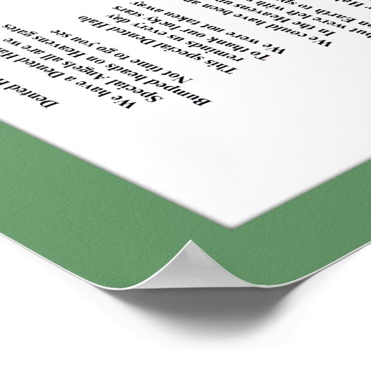 Halbgedicht 8.5 x 11 Blatt (Matte) Poster (Ecke)