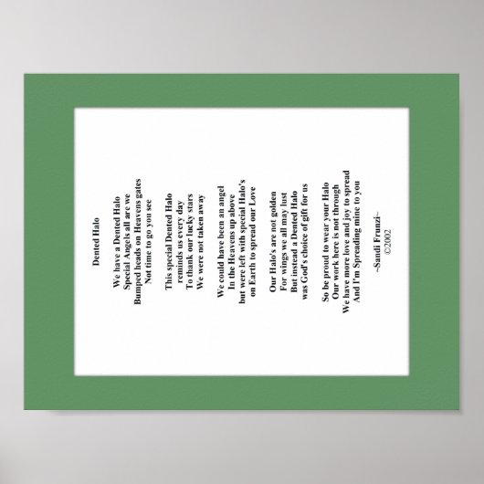 Halbgedicht 8.5 x 11 Blatt (Matte) Poster (Vorne)