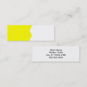 Halbgelb Mini Visitenkarte (Vorne/Hinten)