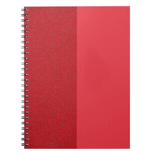 Halbgeräuschhalbflaches Tomatenrotes Notebook (Cus Notizblock (Vorderseite)