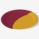 Halbgoldpapierplatte für kundenspezifisches Party Pappteller (Schrägansicht)