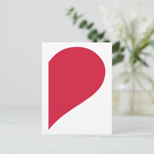 Halbherzigkeit Postkarte (Stehend Vorderseite)