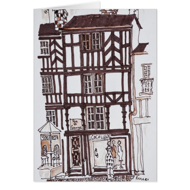 Halbholz-Gebäude| Rennes, Bretagne, Frankreich (Vorne)