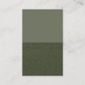 Halbierte grüne Visitenkarte für Moos - Anpassen (Vorderseite)