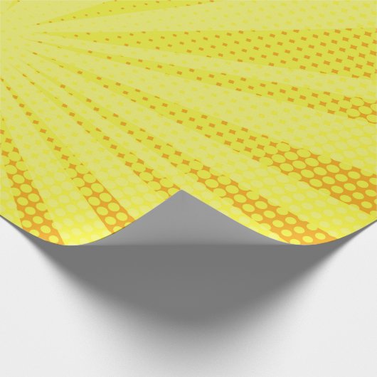 Halbierung des Farbverlaufs im Retro-Comic Geschenkpapier (Ecke)