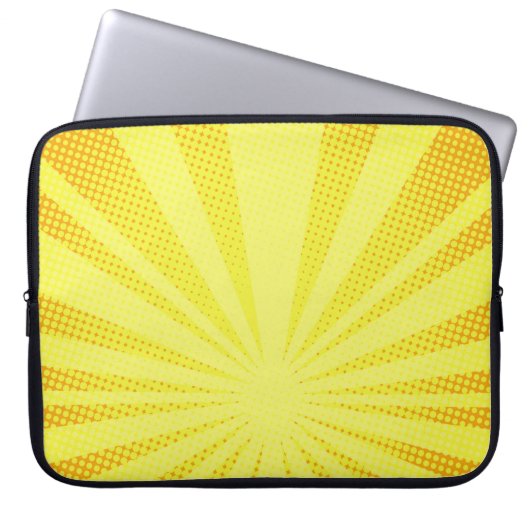 Halbierung des Farbverlaufs im Retro-Comic Laptopschutzhülle (Vorderseite)