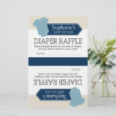 Halbierung für 2 Windeln Raffle - Baby Shower Boy (Stehend Vorderseite)