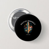 Halbinsel Bolivar Texas Männer Frauen Surfen Button (Vorne & Hinten)