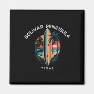 Halbinsel Bolivar Texas Männer Frauen Surfen  Magnet