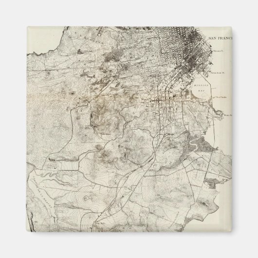 Halbinsel San Francisco Magnet (Vorne)