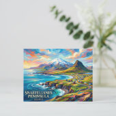 Halbinsel Snæfellsnes Island Postkarte (Stehend Vorderseite)