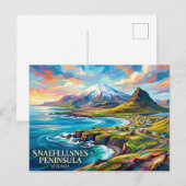 Halbinsel Snæfellsnes Island Postkarte (Vorne/Hinten)