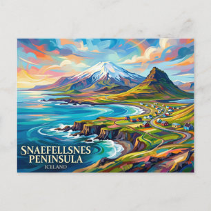 Halbinsel Snæfellsnes Island Postkarte