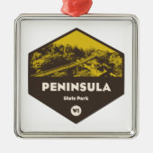 Halbinsel Staat Park Wisconsin Ornament Aus Metall (Vorne)