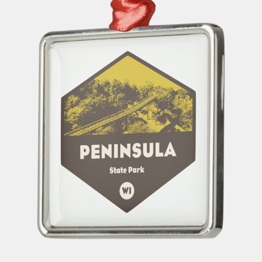 Halbinsel Staat Park Wisconsin Ornament Aus Metall (Links)