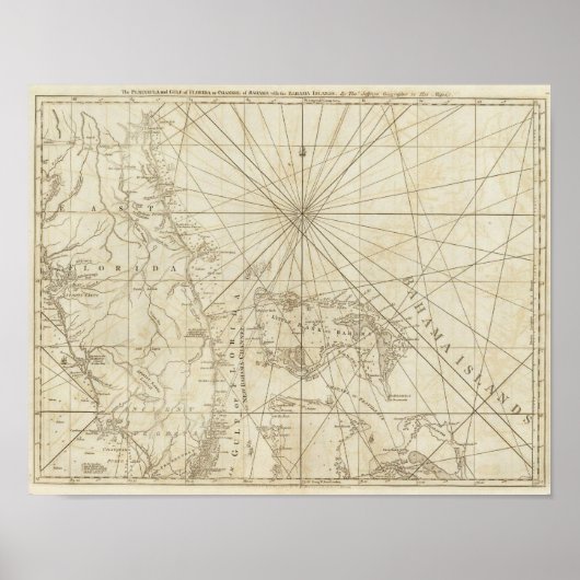 Halbinsel und Golf von Florida Poster (Vorne)