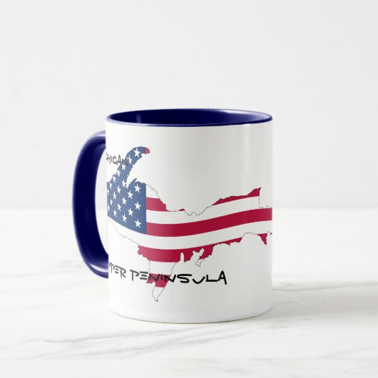 Halbinsel-Wecker-Tasse Michigans obere Tasse (Vorderseite Links)