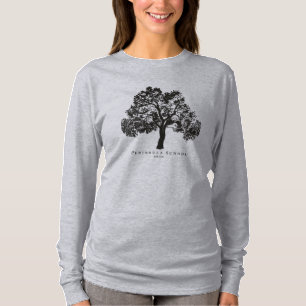 Halbinsel Weibliches Langschläfchen Grau T-Shirt