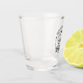 Halbjahresbericht immer noch scheußlich lustige We Schnapsglas (Links)