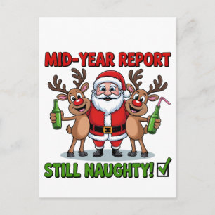 Halbjahresbericht immer noch unartig AF Weihnachte Feiertagspostkarte