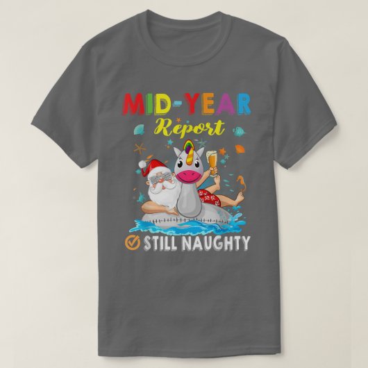 Halbjahresbericht immer noch unheimlich Santa Beac T-Shirt (Design vorne)