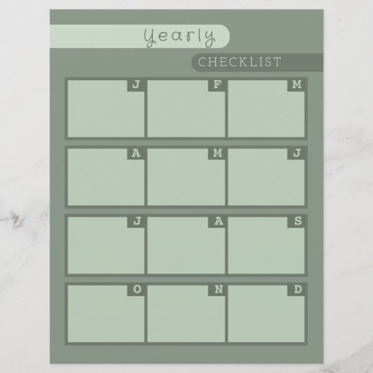 halbjährliche Checkliste (Vorderseite)