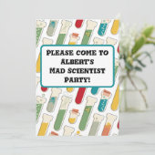 Halbjahrs-Teströhrchen für moderne Chemie Einladung (Stehend Vorderseite)