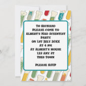 Halbjahrs-Teströhrchen für moderne Chemie Einladung (Rückseite)