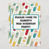 Halbjahrs-Teströhrchen für moderne Chemie Einladung (Vorne/Hinten)