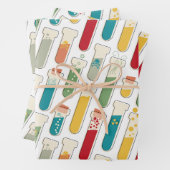 Halbjahrs-Teströhrchen für moderne Chemie Geschenkpapier Set (Beispiel)