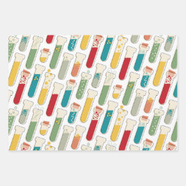 Halbjahrs-Teströhrchen für moderne Chemie Geschenkpapier Set