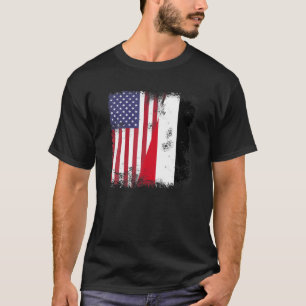 Halbjemenitische Flagge Vintag Jemen USA Gift T-Shirt