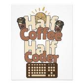 Halbkaffee, Halbkoder Fotodruck (Vorne)